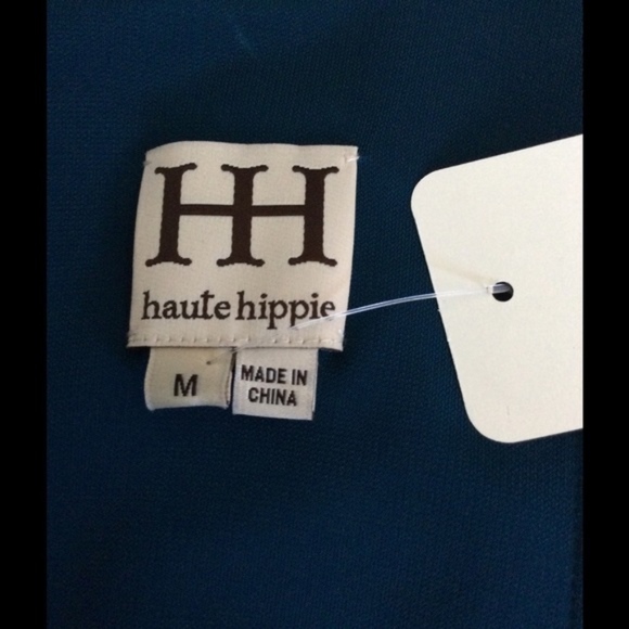 Haute Hippie Twisted Front Open Back Deep V Dress - Picture 4 of 5